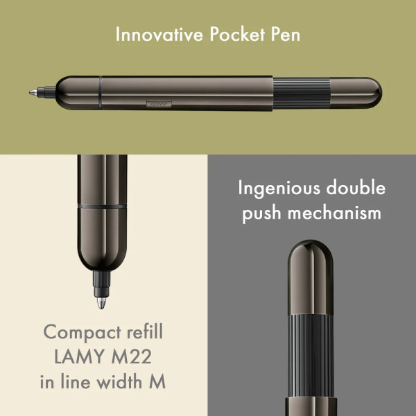 Комплект Lamy - Pico Lx Ruthenium, химикалка и калъф