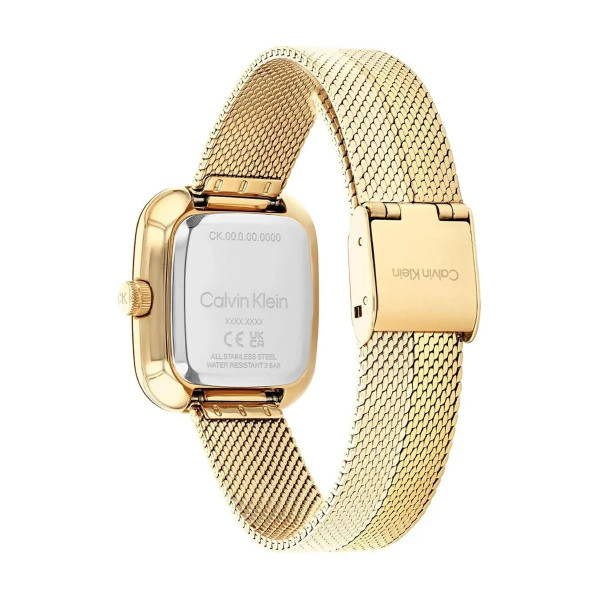 Calvin Klein 25100099 дамски часовник квадратен корпус злато ClassicWatches.bg

