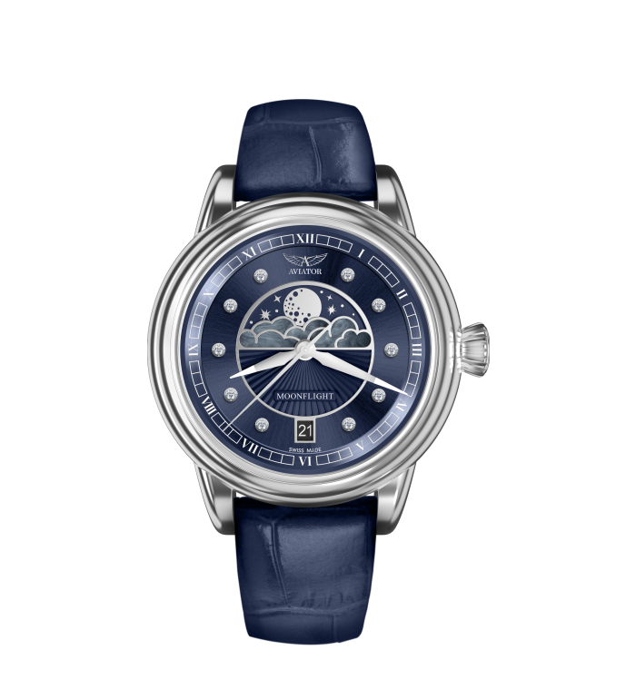 АVIATOR DOUGLAS MOONFLIGHT DIAMONDS 36MM V.1.33.0.379.4