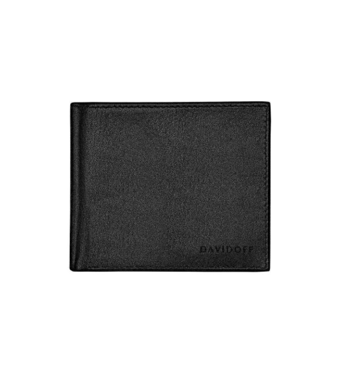 Портфейл DAVIDOFF - Essentials с 8 отделения за карти, черен