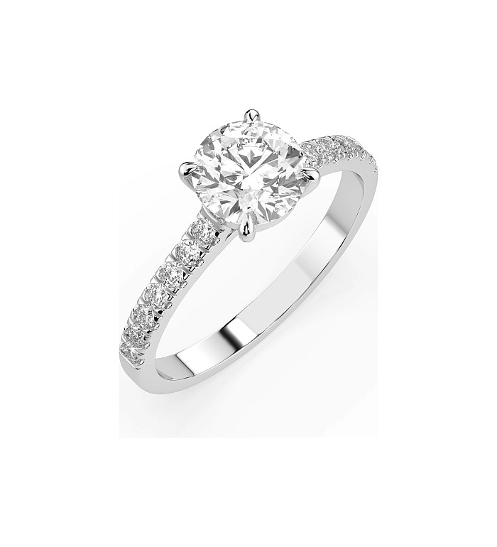 Cara пръстен с диаманти 1.00+0.21 ct GIA сертификат – ЗЛАТНО БИЖУ 14К K101-10094W(6.5)/14K