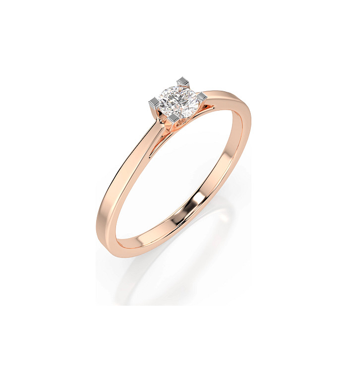 Cara пръстен с диамант 0.15 ct – ЗЛАТНО БИЖУ 14К K101-10020R(3.4)/14K