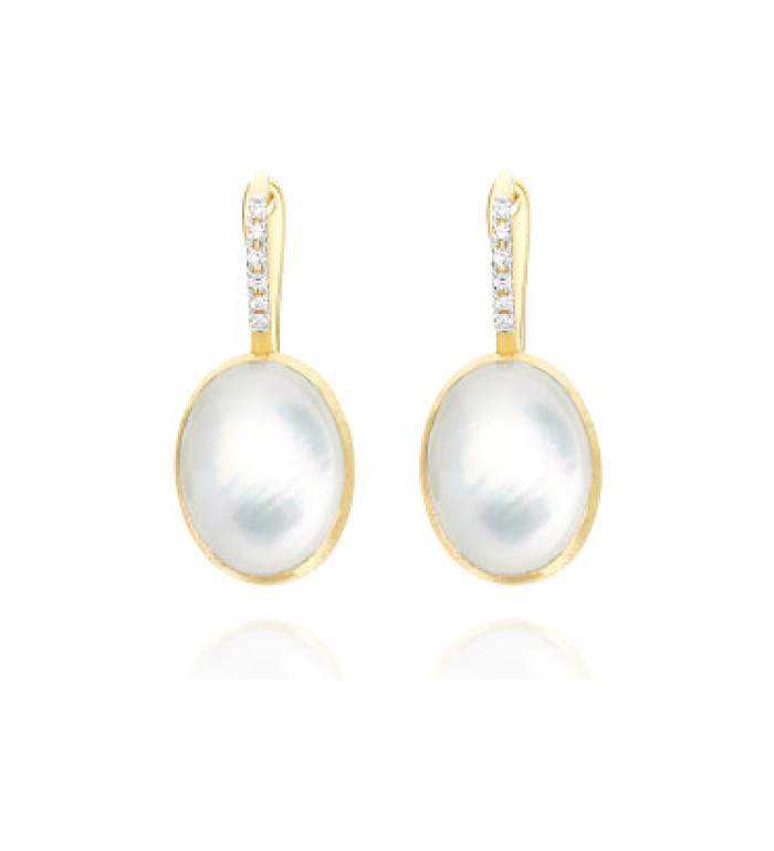 Nanis Boules Medium обеци диаманти, седеф, планински кристал OS14-609