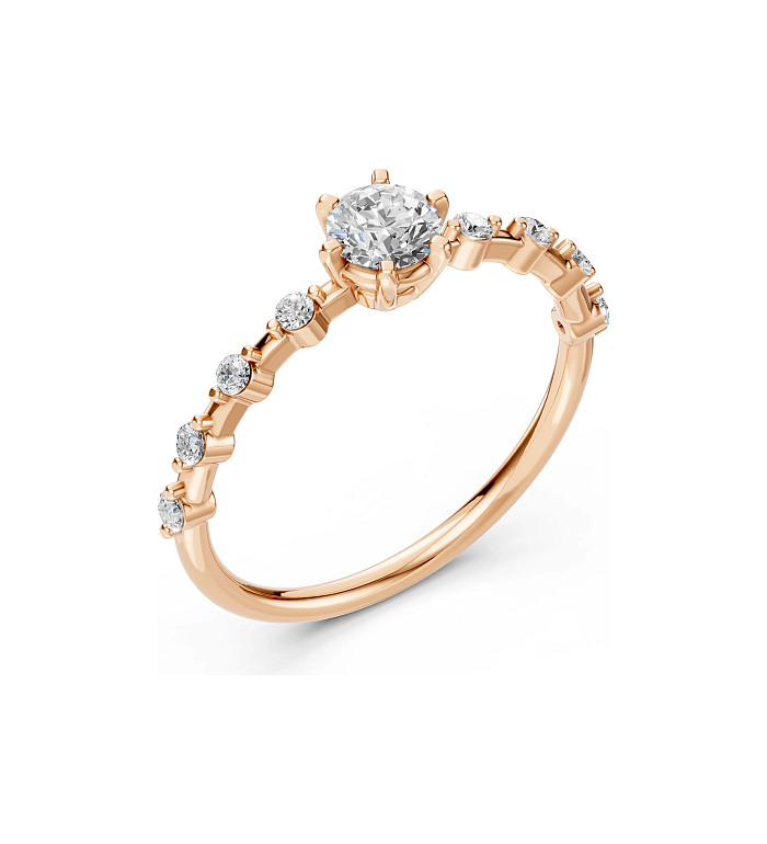 Cara пръстен с диаманти 0.40+0.16 ct GIA сертификат – ЗЛАТНО БИЖУ 14К K101-10144R(4.7)/14K
