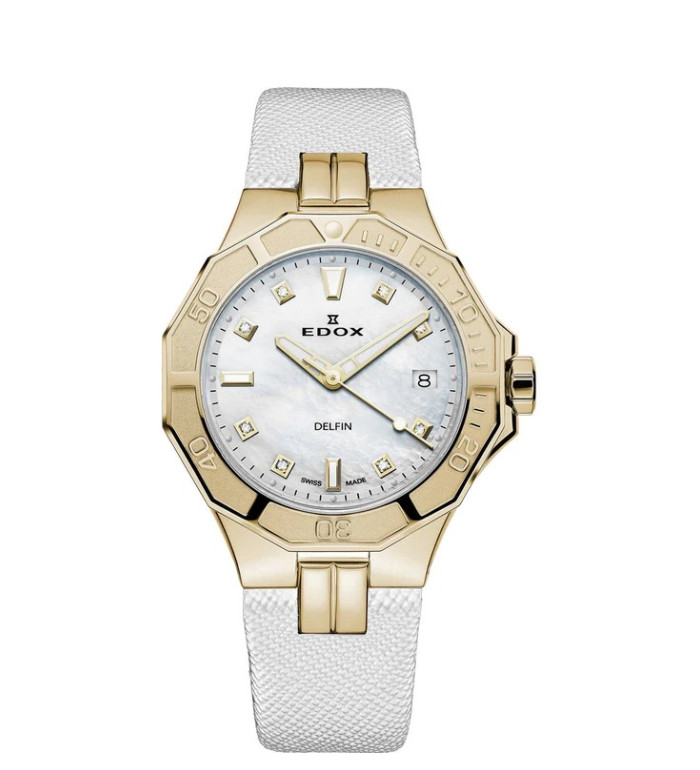 EDOX DELFIN DIVER LADY LADIES WATCH 53020 37JC NADD