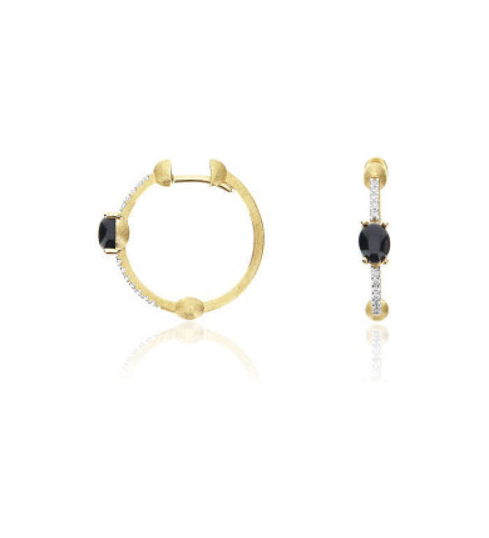 Nanis Dancing Mystery Black Onyx обеци оникс, диаманти OS37-597