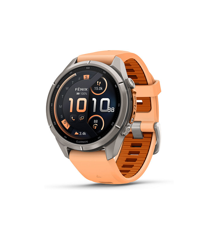 Garmin Fenix 9 Pro inReach Titanium със Shell Pink/Autumn Orange силиконова каишка 010-04335-01