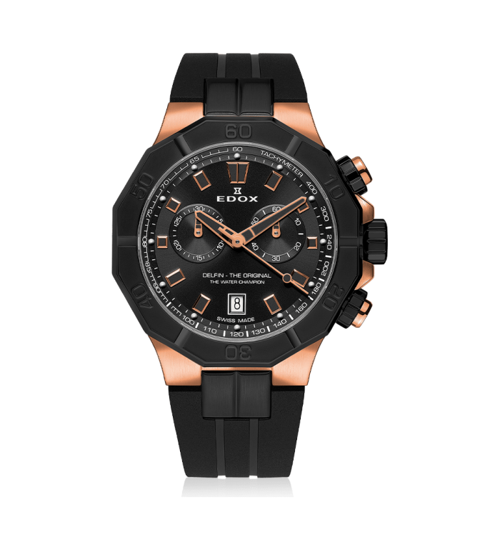 EDOX DELFIN CHRONOGRAPH QUARTZ 43MM MEN'S WATCH 10113 37RNCA NIR