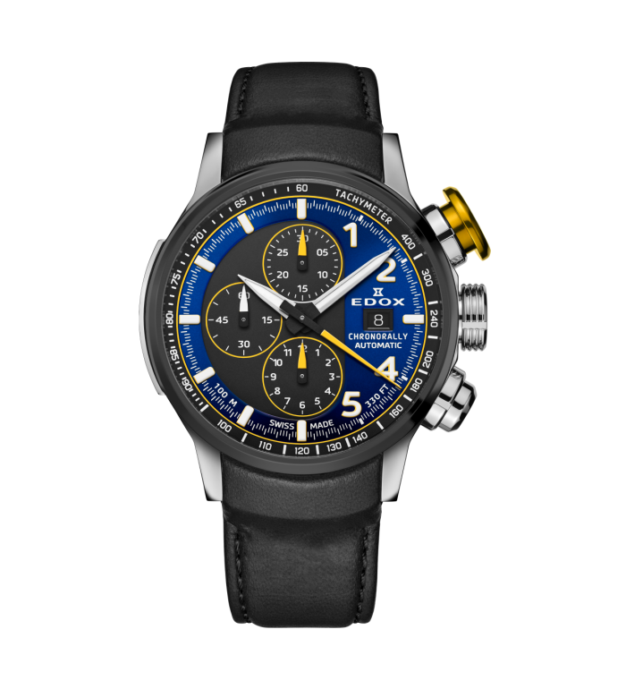 EDOX CHRONORALLY BIG DATE CHRONOGRAPH 45MM MEN'S WATCH 01129 TTNJCN BUNJ