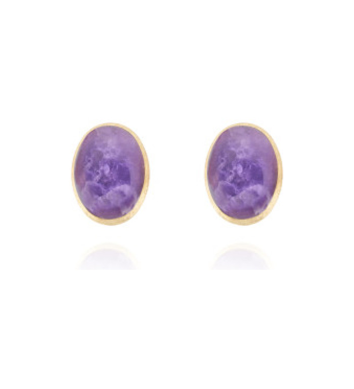 Nanis Boules Violetta Small обеци лепифолит, седеф, планински кристал OA8-609