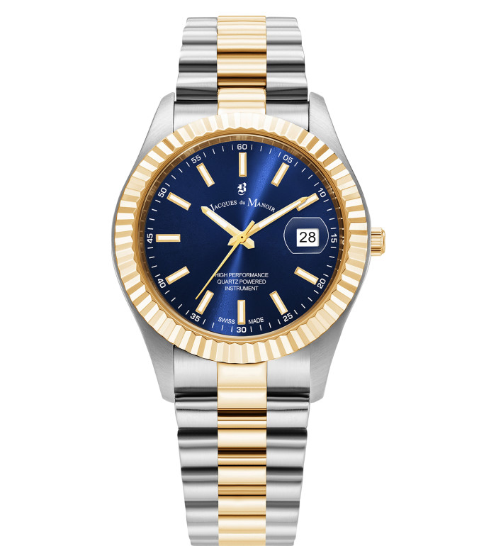 Jacques du Manoir Inspiration Business Date Gold Tone JWG03003