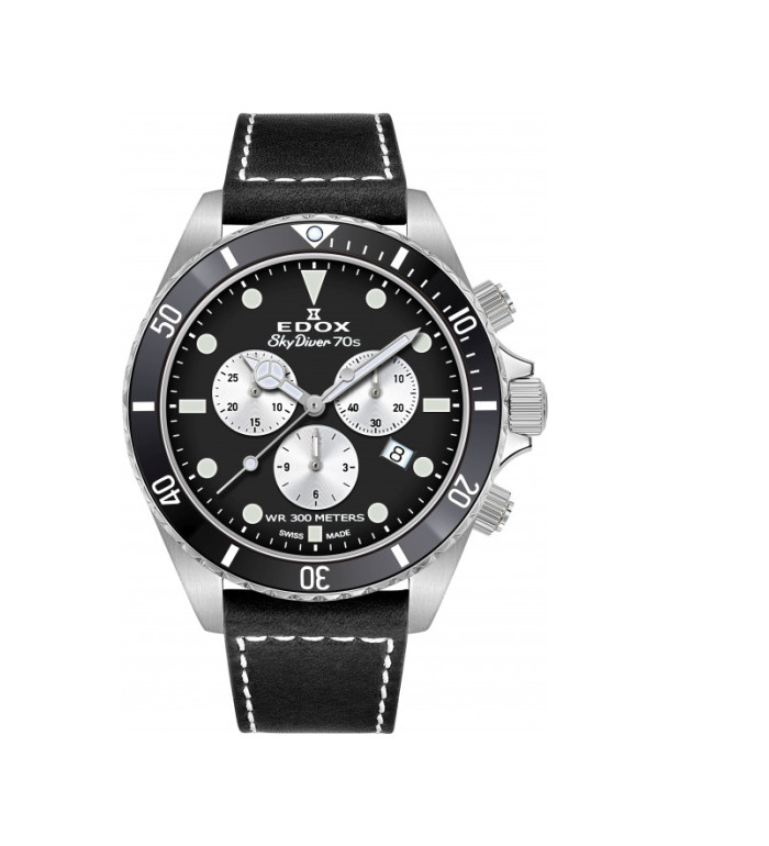 EDOX SKYDIVER 70'S CHRONOGRAPH 44 MM MEN'S WATCH 10238 3NC NIA