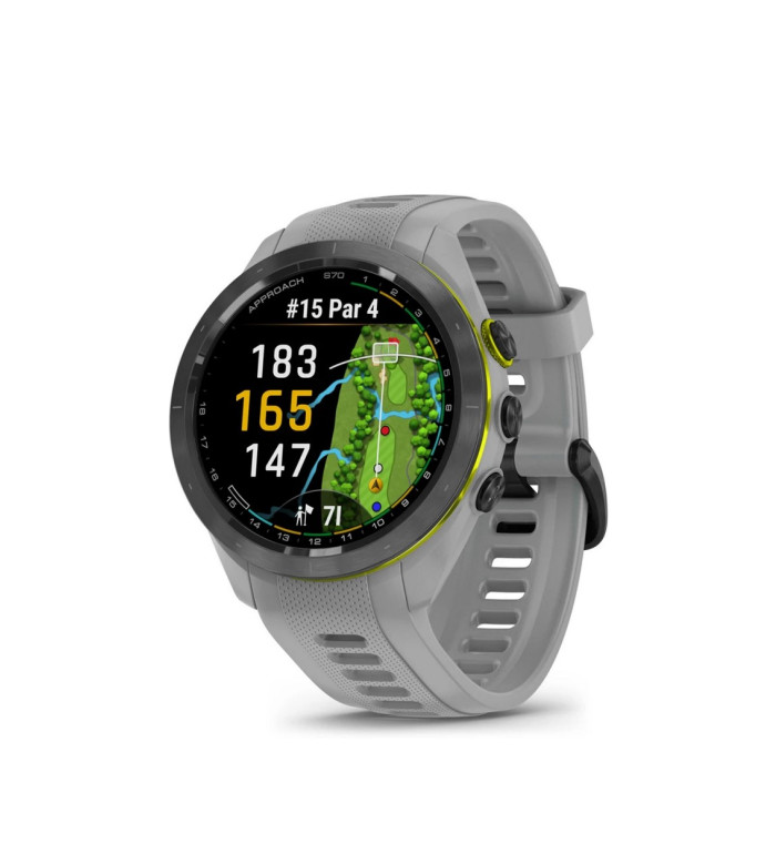 Garmin Approach® S70 - черен керамичен безел с Powder Grey силиконова каишка