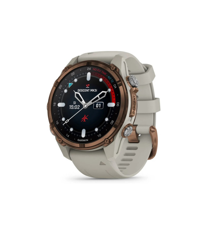 GARMIN DESCENT MK3I 43ММ BRONZE PVD ТИТАН С FRENCH GREY СИЛИКОНОВА КАИШКА 010-02753-14