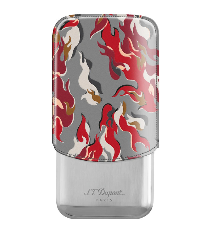 Калъф за пури S.T.Dupont 3 Cigar Case Camo Red 183451