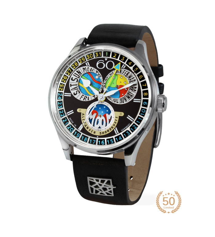 ALEXANDER SHOROKHOFF FULL CALENDAR CADAMOMO BLACK 43.5ММ LIMITED EDITION 50PCS AS.VK-CDMM4