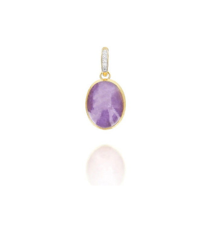 Nanis Boules Violetta Cilengine Medium висулка лепифолит, седеф, планински кристал и димаманти PS6-609