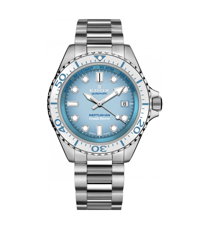 EDOX NEPTUNIAN GRANDE RÉSERVE DATE AUTOMATIC 42MM MEN'S WATCH 80801 3BBUM BUCDN