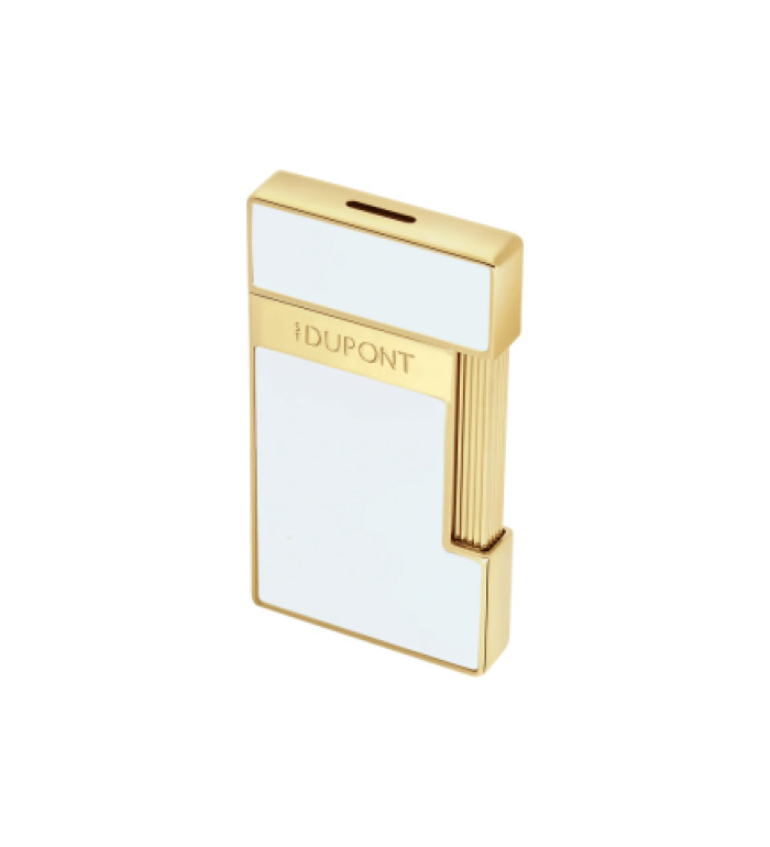 Запалка S.T.Dupont Slimmy White Laquer And Golden 28224