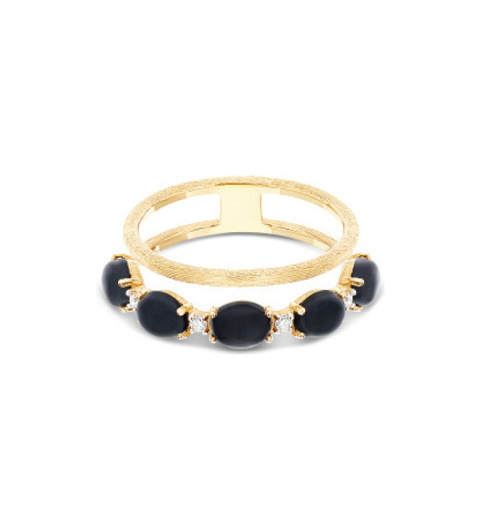 Nanis Dancing Mystery Black Onyx пръстен оникс, диаманти AS33-597