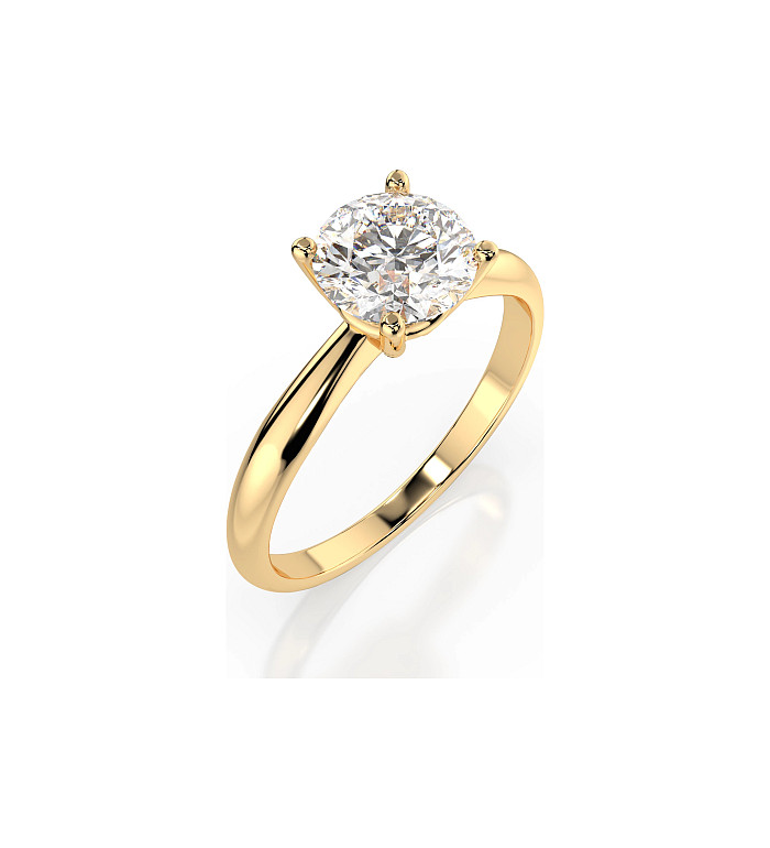 Cara пръстен с диамант 0.70 ct GIA сертификат – ЗЛАТНО БИЖУ 14К K101-10021Y(5.7)/14K