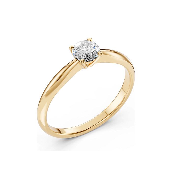Cara пръстен с диамант 0.40 ct GIA сертификат – ЗЛАТНО БИЖУ 14К K101-10021Y(4.7)/14K