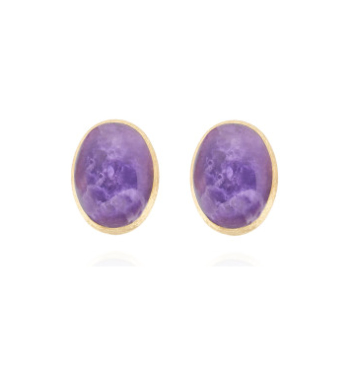 Nanis Boules Violetta Medium обеци лепифолит, седеф, планински кристал OA2-609