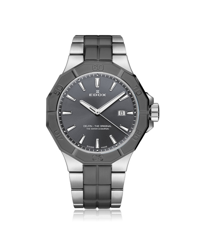 EDOX DELFIN DATE QUARTZ 43MM 53021 3GM GIN