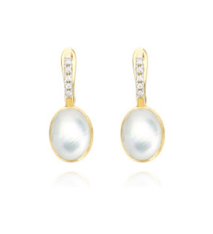 Nanis Boules Small обеци диаманти, седеф, планински кристал OS15-609