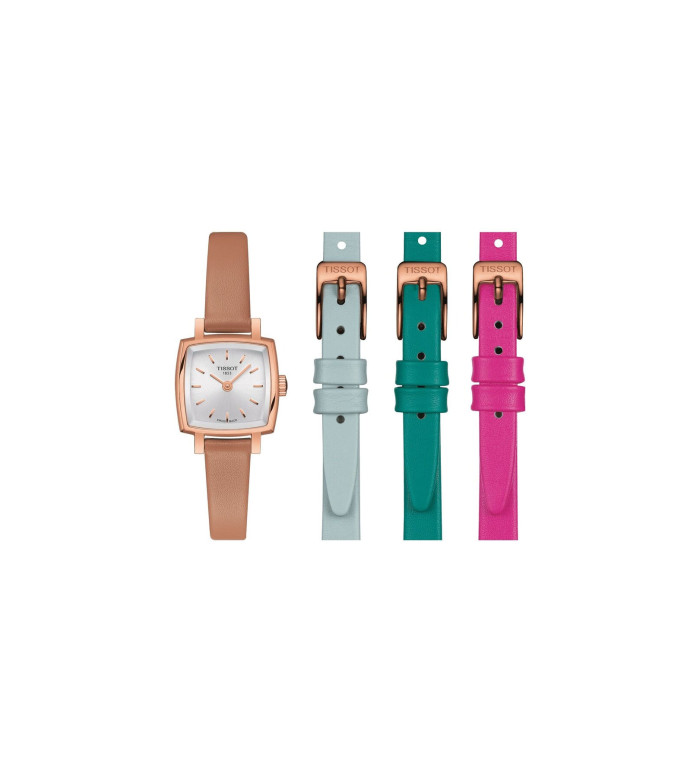 TISSOT LOVELY SQUARE SUMMER SET QUARTZ 20X20MM LADIES WATCH T058.109.36.031.01