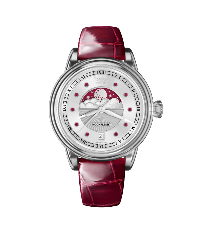АVIATOR DOUGLAS MOONFLIGHT GEMSTONE EDITION RUBY 36MM V.1.33.0.419.4