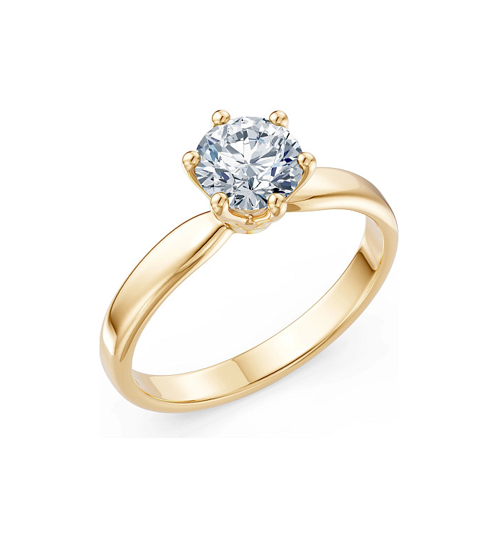 Cara пръстен с диамант 1.00 ct GIA сертификат – ЗЛАТНО БИЖУ 14К K101-10040Y(6.5)/14K