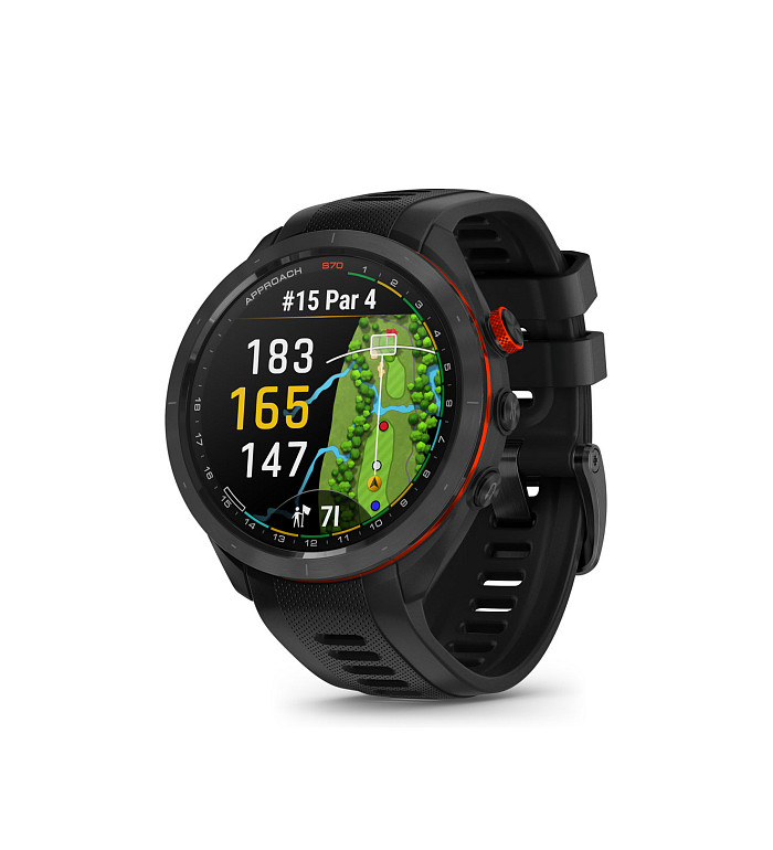 Garmin Approach S70 черен керамичен безел с черна силиконова каишка 010-02746-12