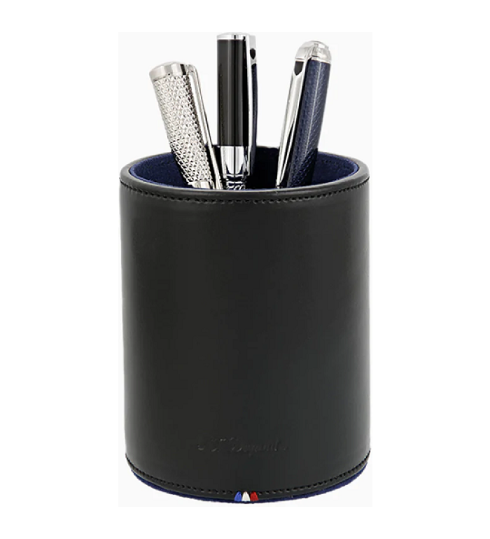 Поставка за пишещи S.T.Dupont Line D Black Leather PEN POT 7110