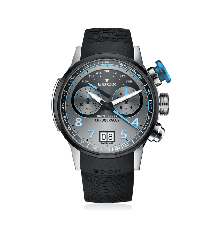 EDOX CHRONORALLY 45MM MEN'S WATCH 38003 TINBU GNBU