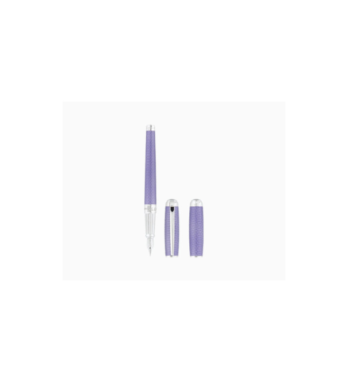 ПИСАЛКА S.T.DUPONT LINE D LARGE LILAC AND PALLADIUM LACQUERED FIREHEAD GUILLOCHE 410000L