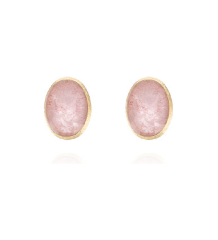 Nanis Boules Rosolio Small обеци планински кристал, ягодов кварц, седеф OA1-609