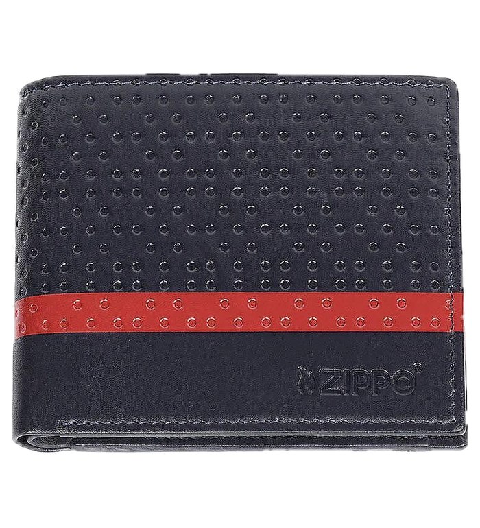 Мъжки портфейл Zippo - Navy Blue, с RFID защита и монетник, тъмносин