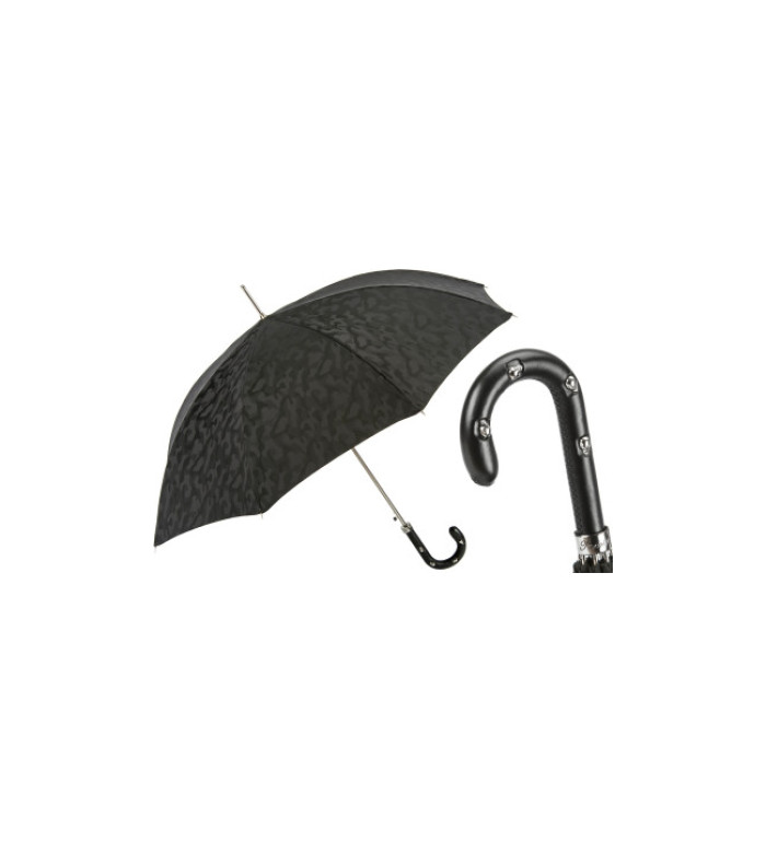 PASOTTI ЧАДЪР  BLACK CAMOUFLAGE,LEATHER HANDLE WITH SKULLS 478 11780-142 H39T