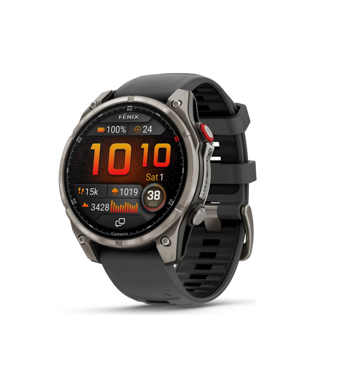 GARMIN FENIX 8 PRO 47MM AMOLED SAPPHIRE TITANIUM С GRAPHITE/BLACK СИЛИКОНОВА КАИШКА 010-03198-11