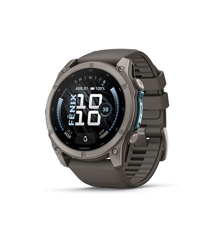 Garmin Fenix 9 Titanium с Pebble Grey силиконова каишка 010-04763-01