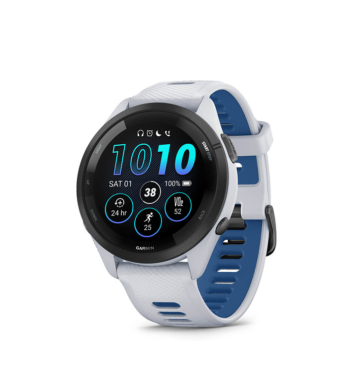 Garmin Forerunner 265 Black безел с Whitestone корпус и Whitestone/Tidal Blue силиконова каишка 010-02810-11