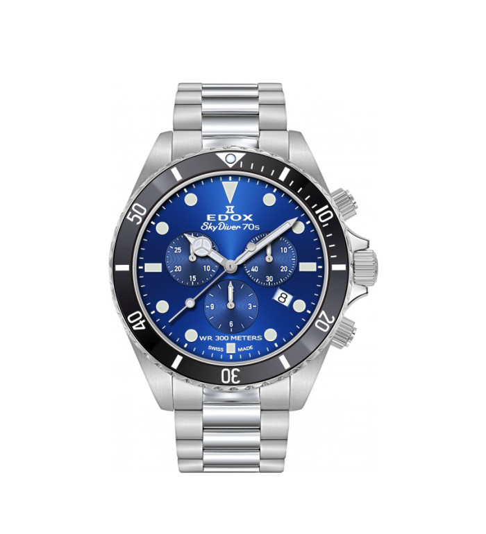 EDOX SKY DIVER 70'S CHRONOGRAPH 44MM MEN'S WATCH 10238 3NM BUI
