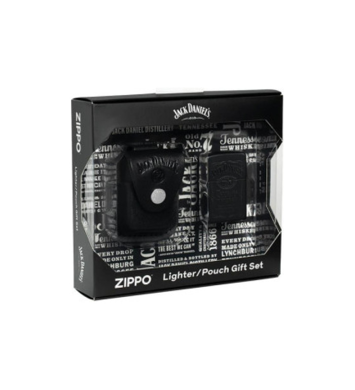 Комплект запалка и калъф Zippo Jack Daniels Black Matte 48460