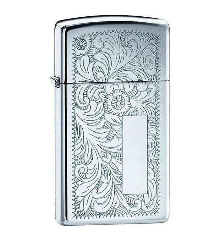 Zippo запалка 1652 Venetian Polished Chrome, Slim
