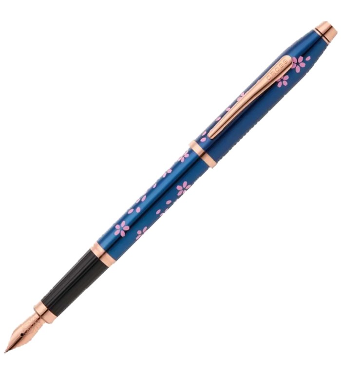 Писалка Cross Century II Cherry Blossom - Blue Lacquer with Rose Gold Trim