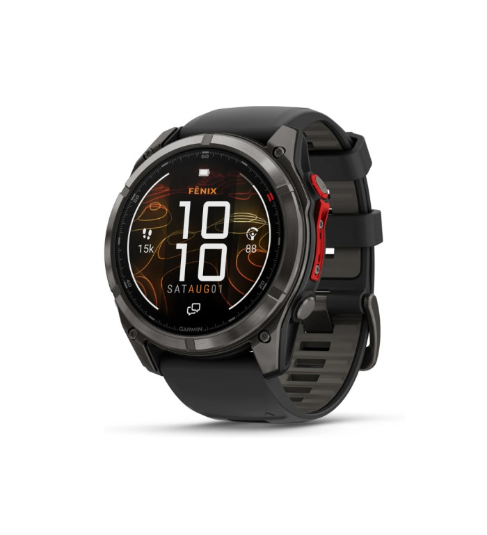 Garmin Fenix 8 PRO Microled Sapphire Carbon Gray DLC Titanium с Black/Pebble 010-03380-01
