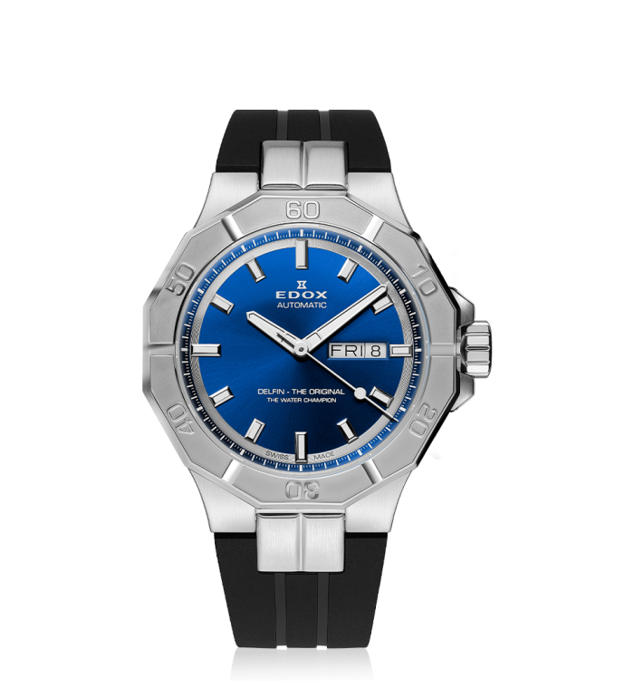 EDOX DELFIN DAY DATE AUTOMATIC 43MM MEN'S WATCH 88008 3CA BUIN