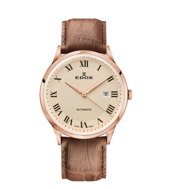 EDOX LES VANBERTS AUTOMATIC 42MM MEN'S WATCH 80106 37RC BER