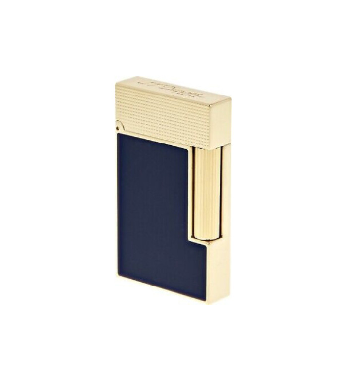 ЗАПАЛКА S.T.DUPONT LINE 2 MICRO DIAMOND YELLOW GOLD § BLUE NATURAL LACQUER C16457